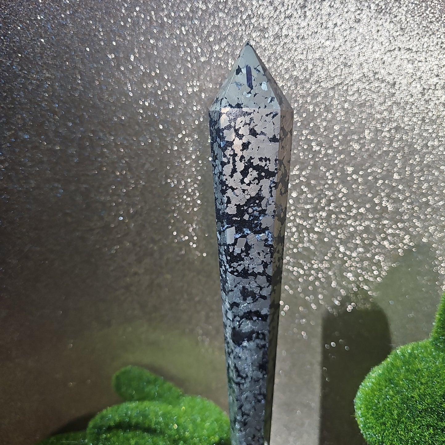 Pyrite Wand Freeform with stand