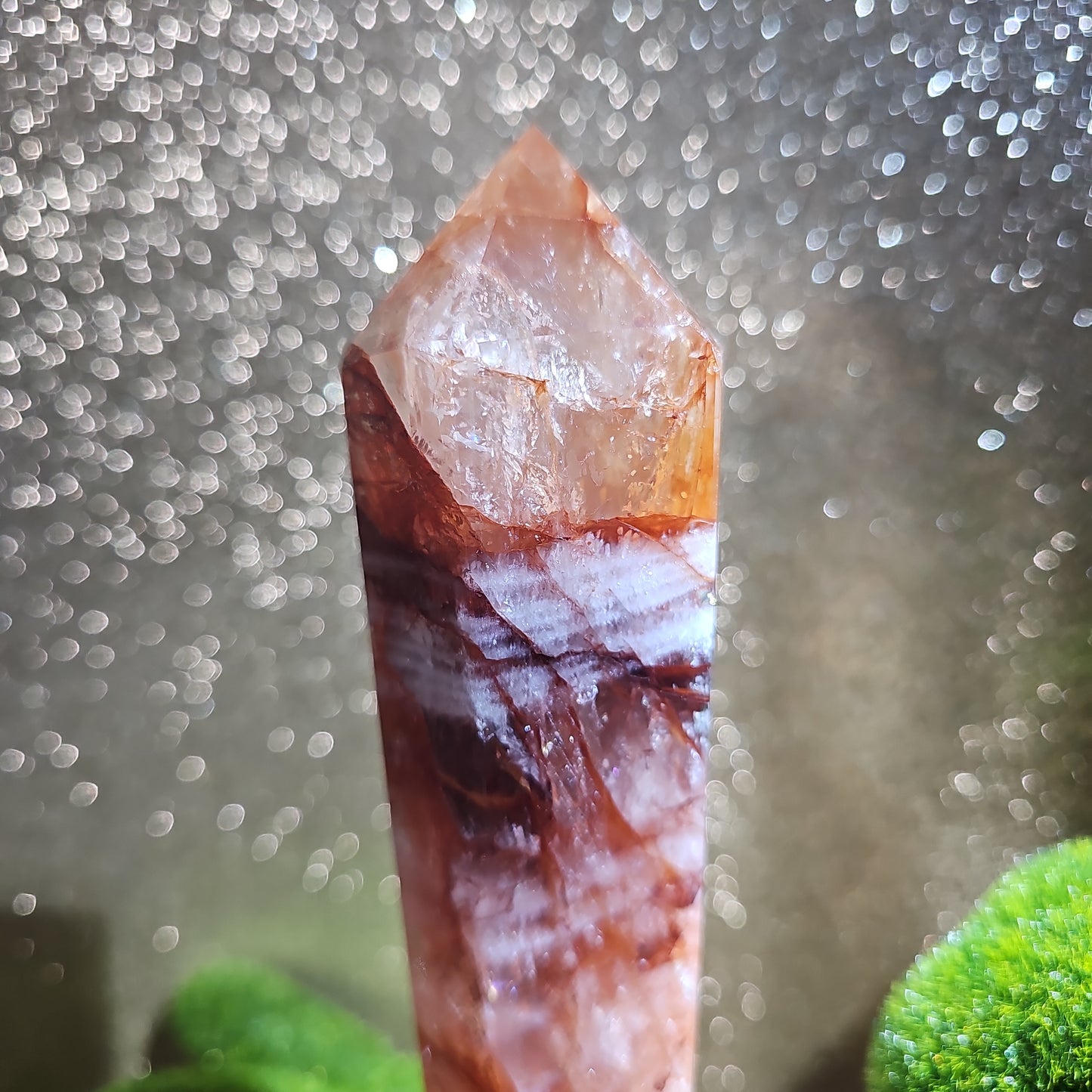 Fire Quartz Wand Freeform with stand