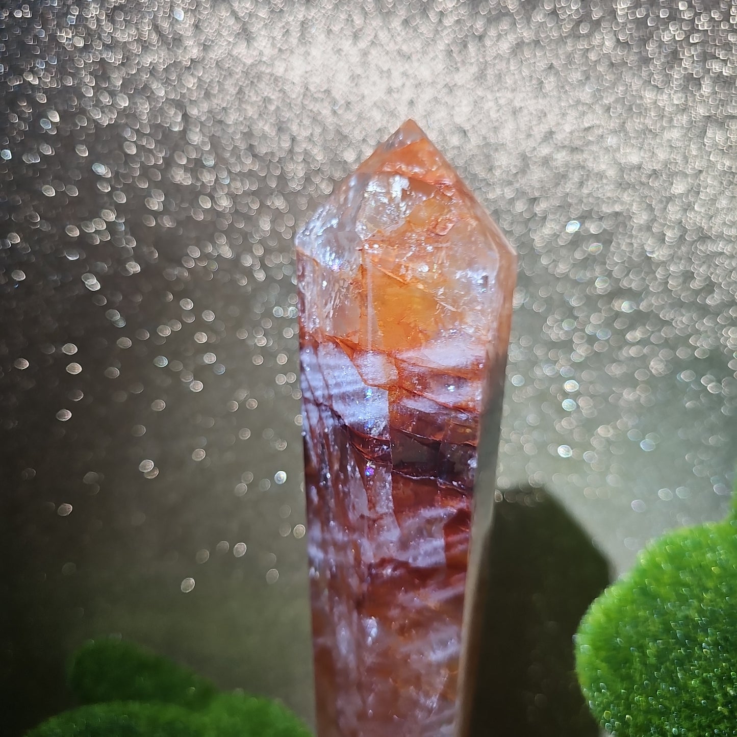 Fire Quartz Wand Freeform with stand