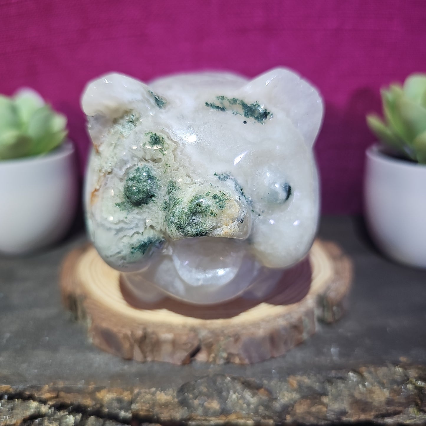 Moss Agate Pig