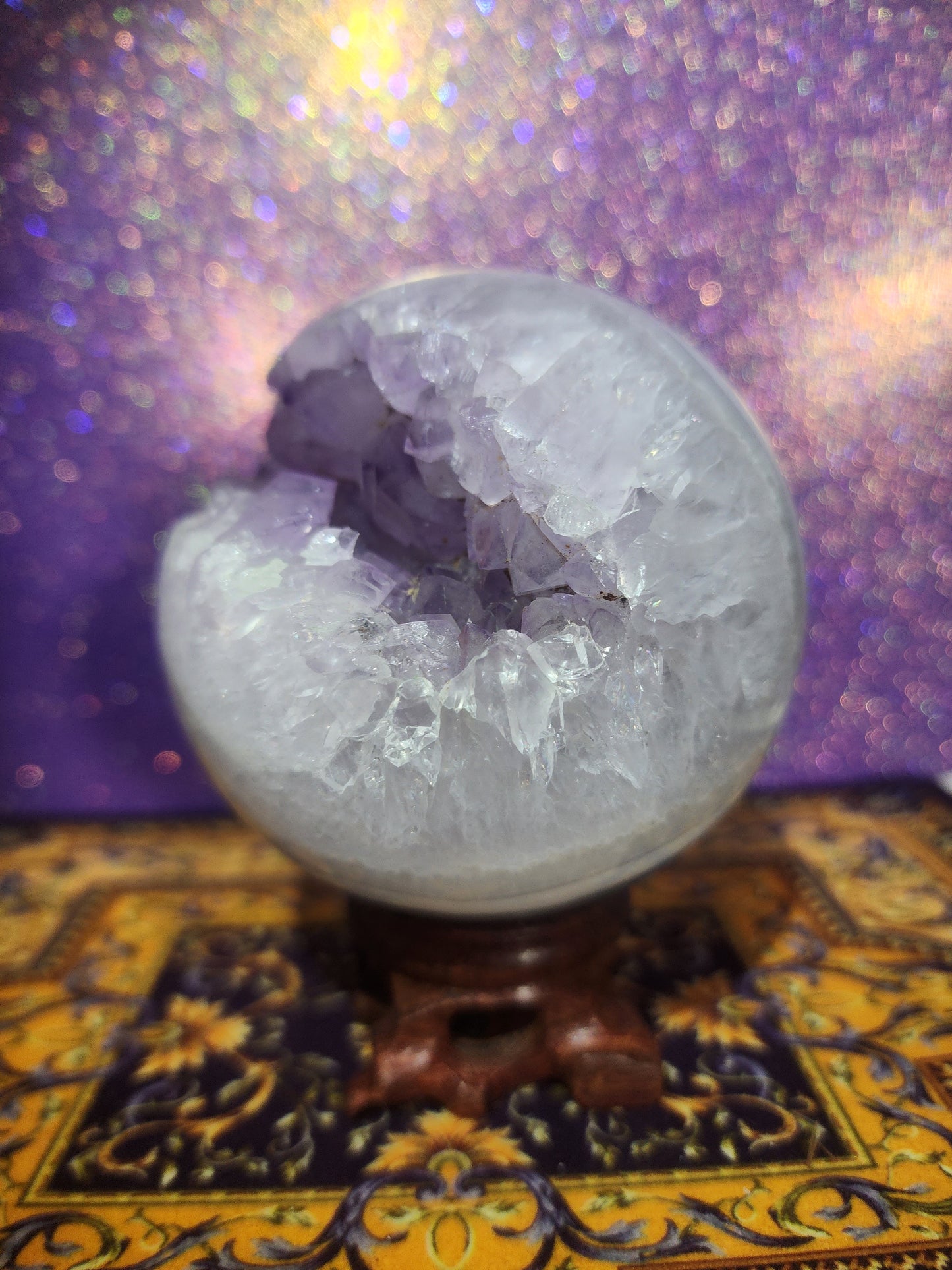 Amethyst Agate Sphere