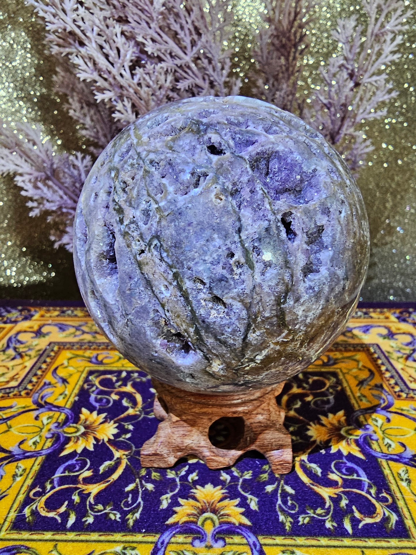 Sphalerite Sphere with Fluorite