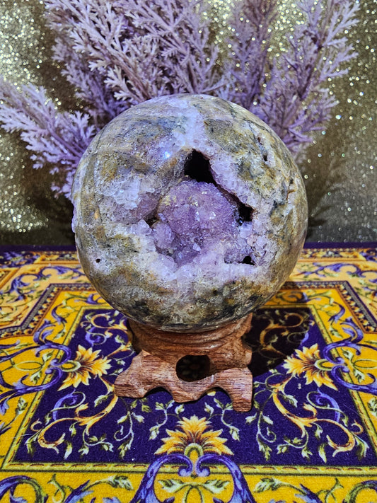 Sphalerite Sphere with Fluorite