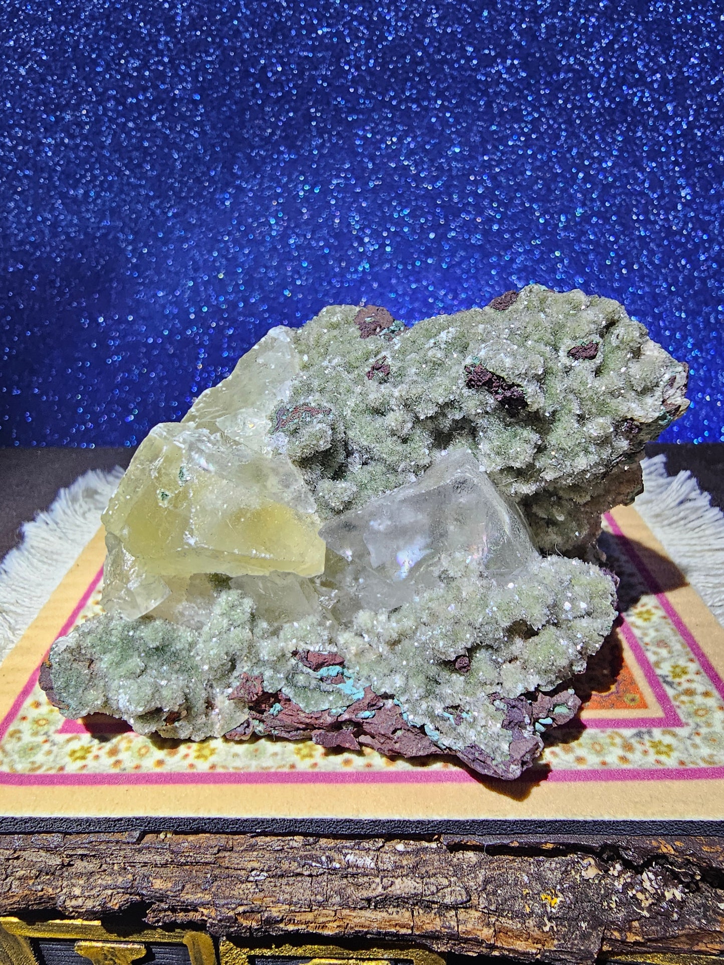 Conichalcite Calcite Scheelite Specimen