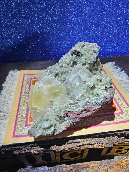 Conichalcite Calcite Scheelite Specimen