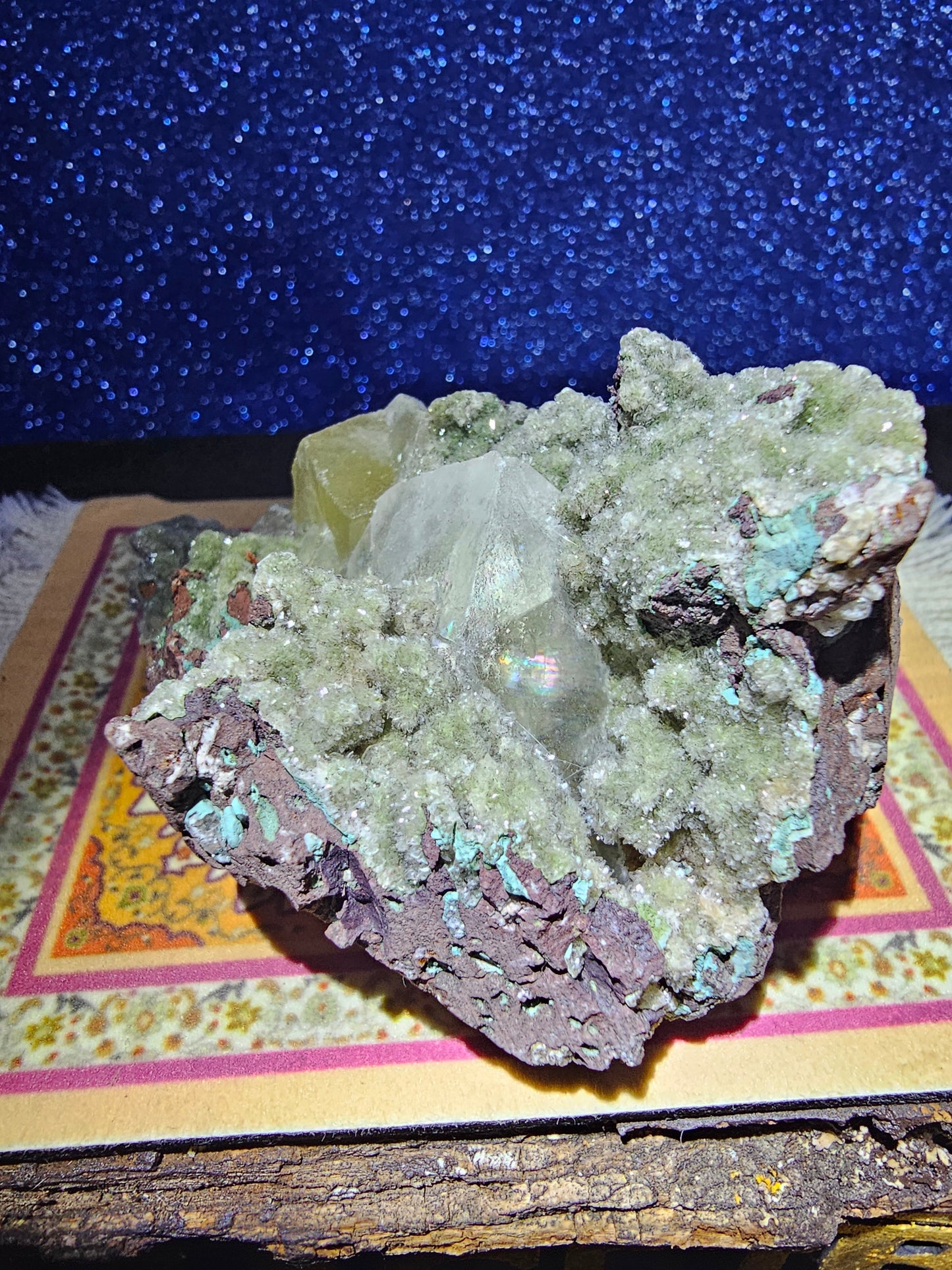 Conichalcite Calcite Scheelite Specimen