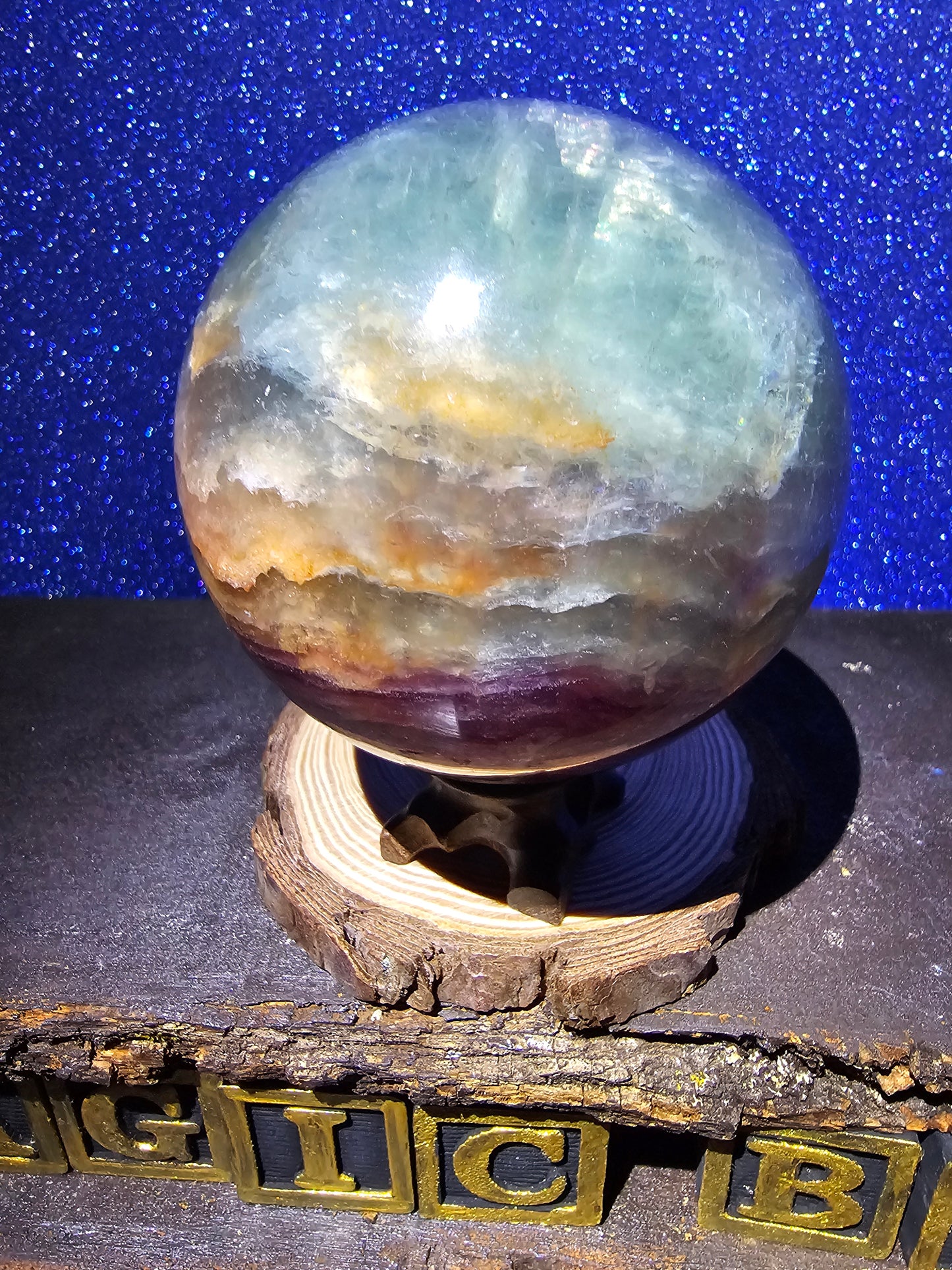 2.3lbs Fluorite Sphere