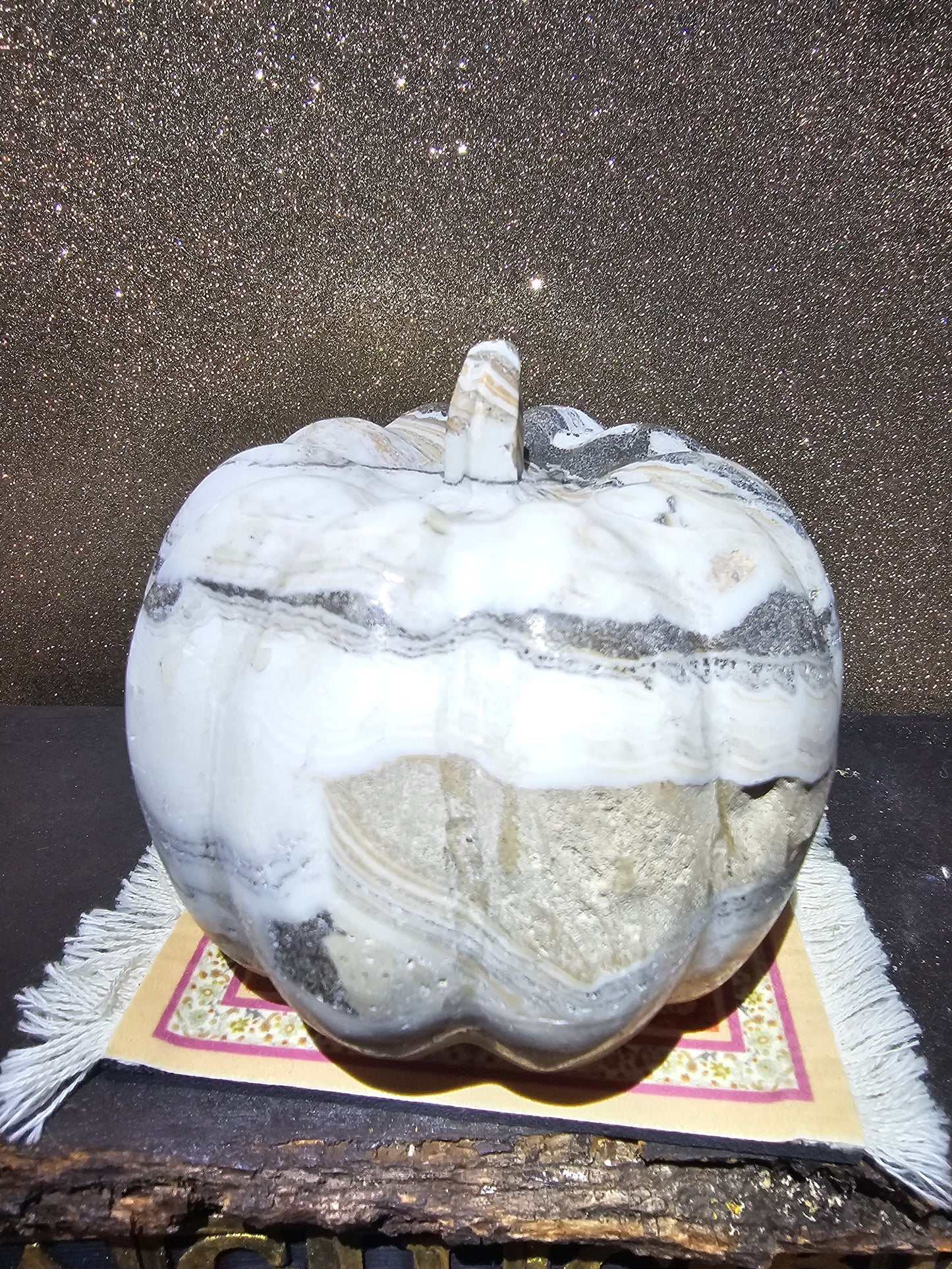 3.8lbs Honey Calcite Pumpkin Carving