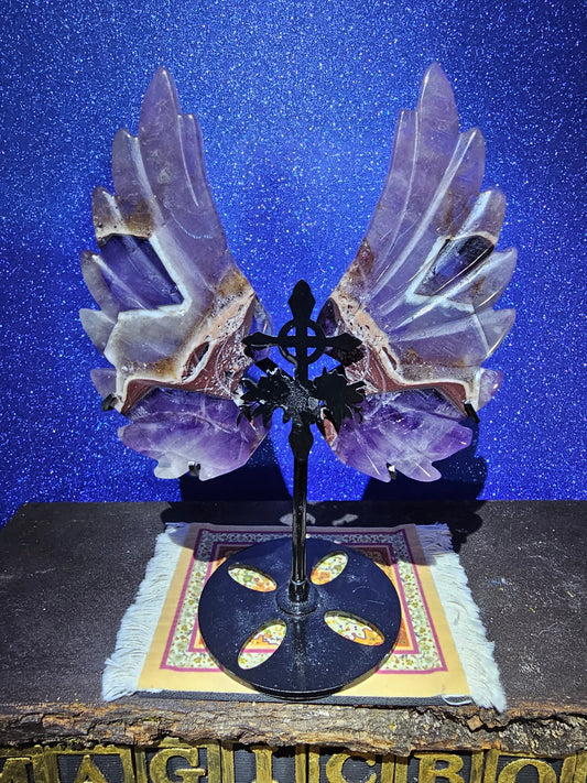 Dream Amethyst Cross Wings