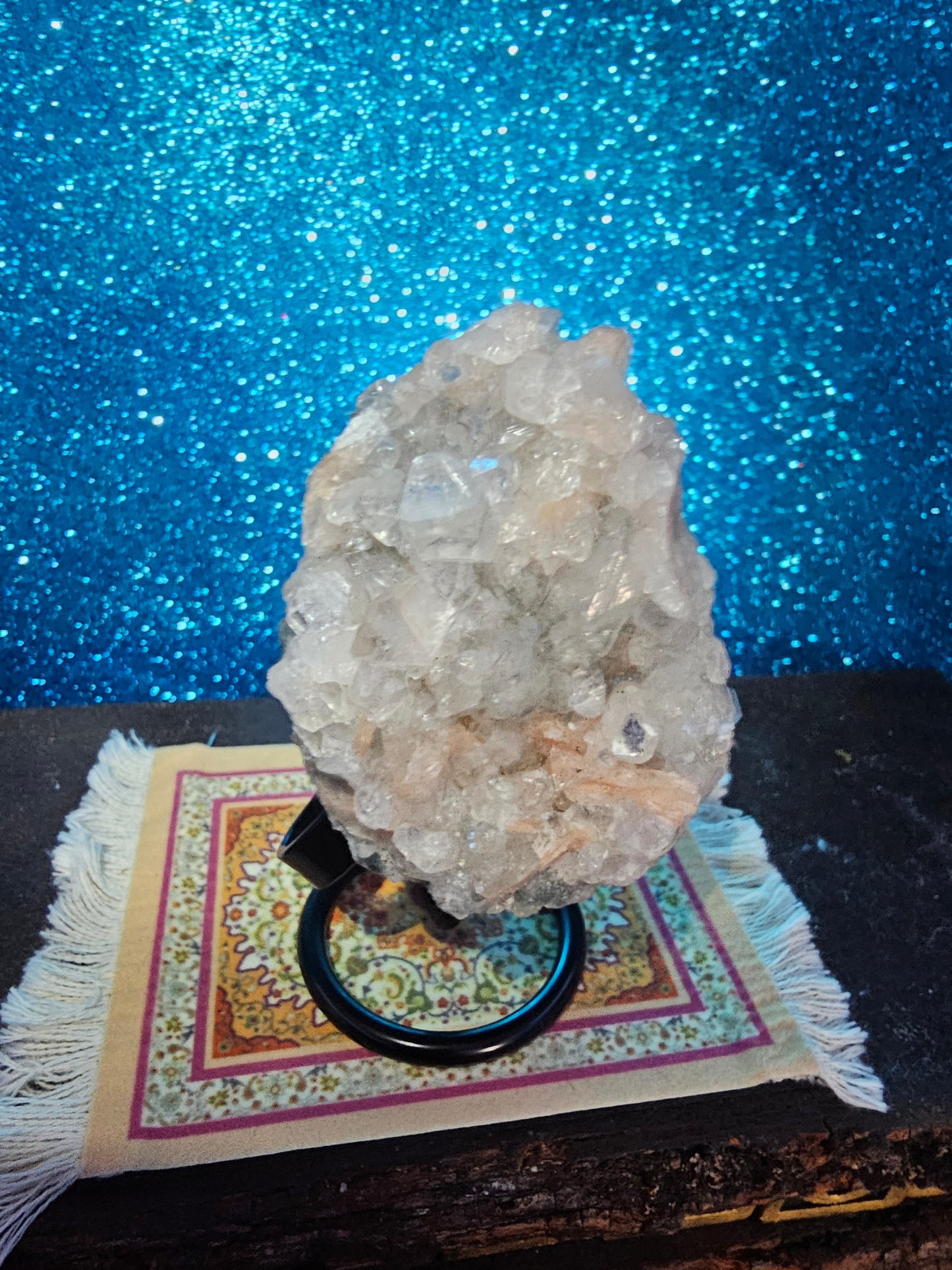 Stillbite with Calcite Cluster