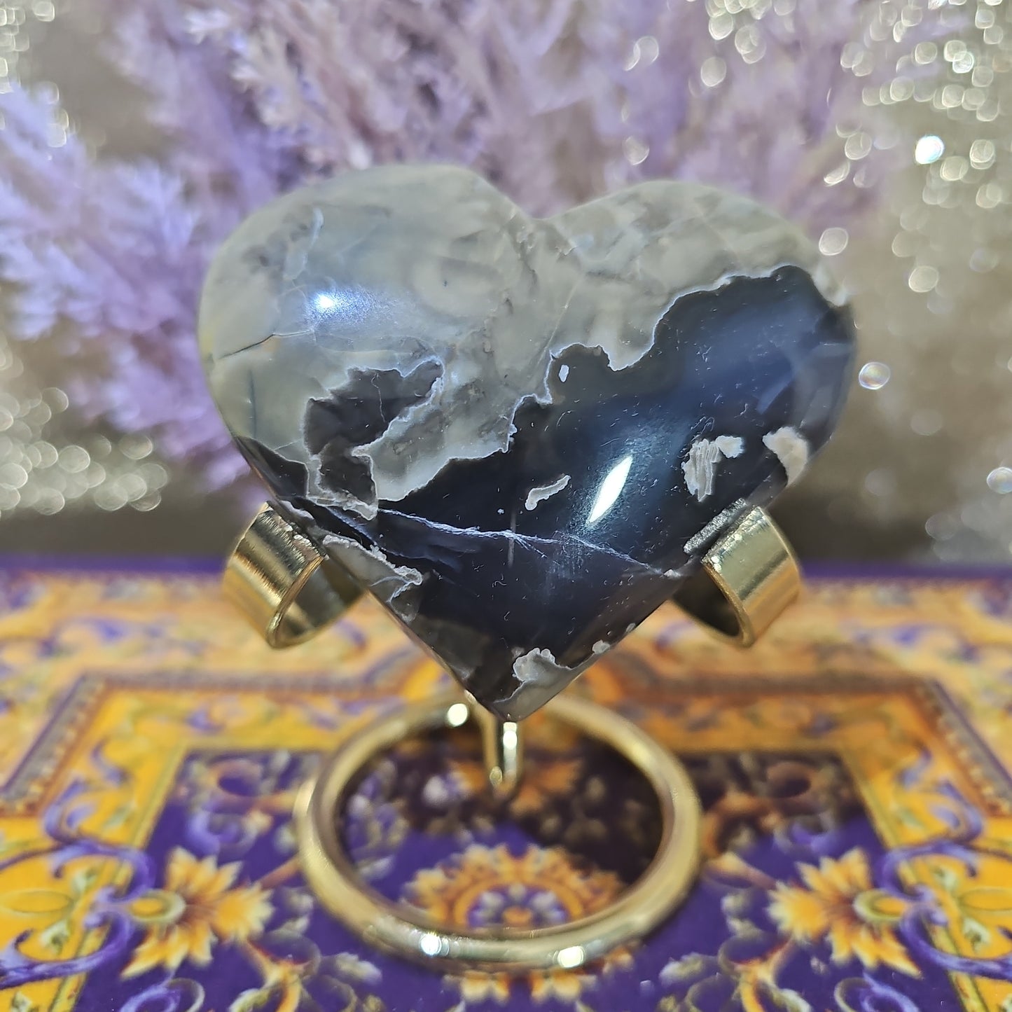 Volcanic Agate Heart