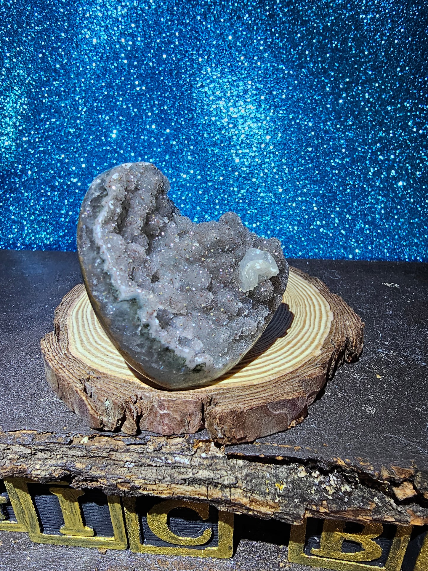 Amethyst Geode w/ Calcite