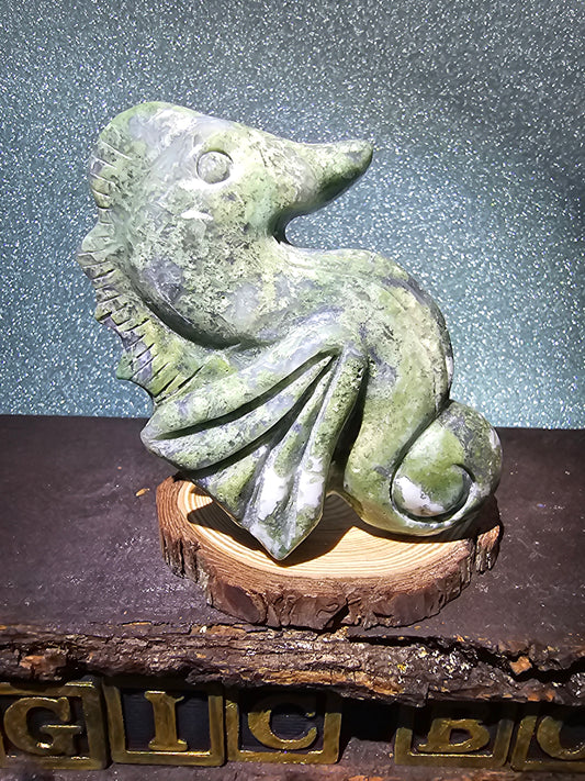 Moss Agate Seahorse