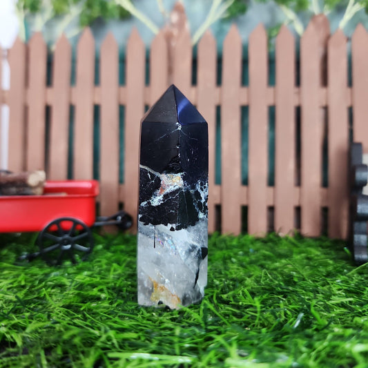 Tourmaline Quartz Tower - MagicBox Crystals