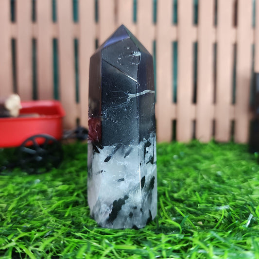 Tourmaline Quartz Tower - MagicBox Crystals
