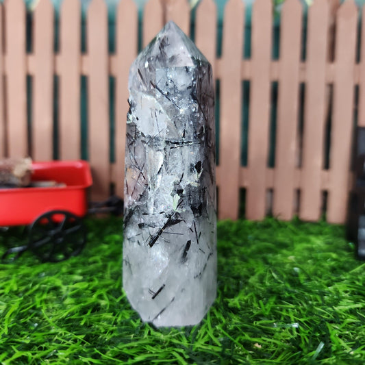 Tourmaline Quartz Tower - MagicBox Crystals