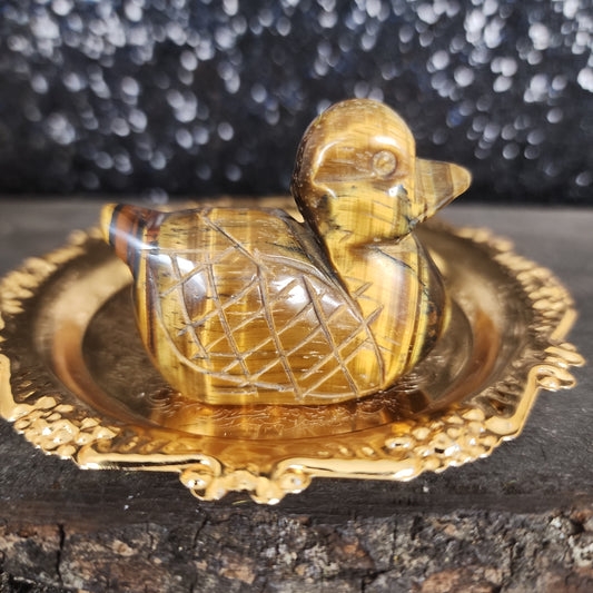 Tiger's Eye Duck Carving