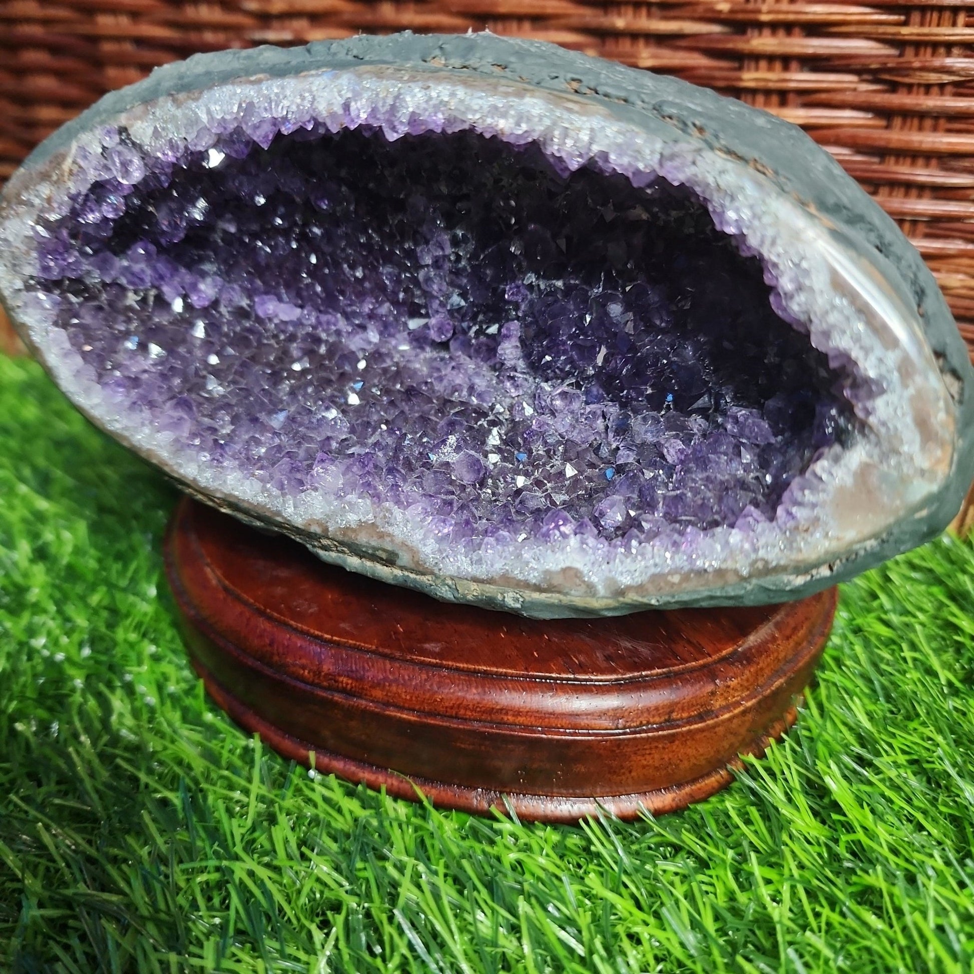 Amethyst Geode with Stand - MagicBox Crystals