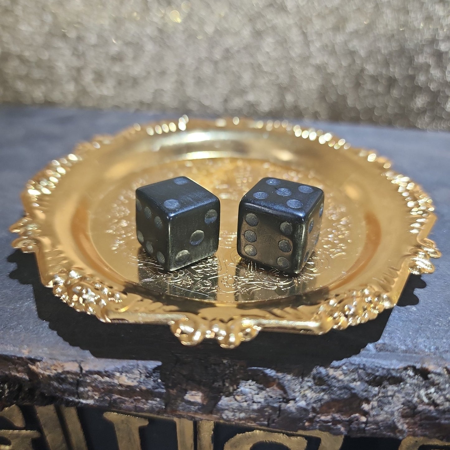 Black Obsidian Dice Set - MagicBox Crystals
