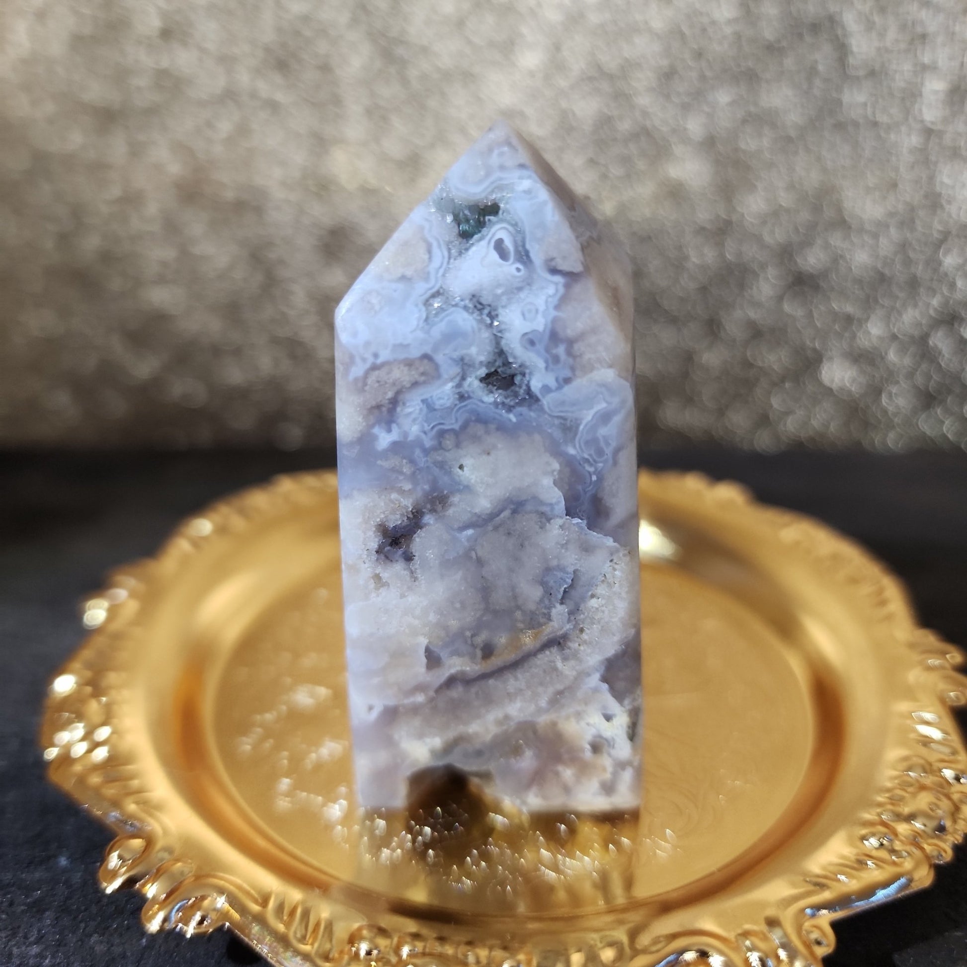 Blue Agate Tower - MagicBox Crystals