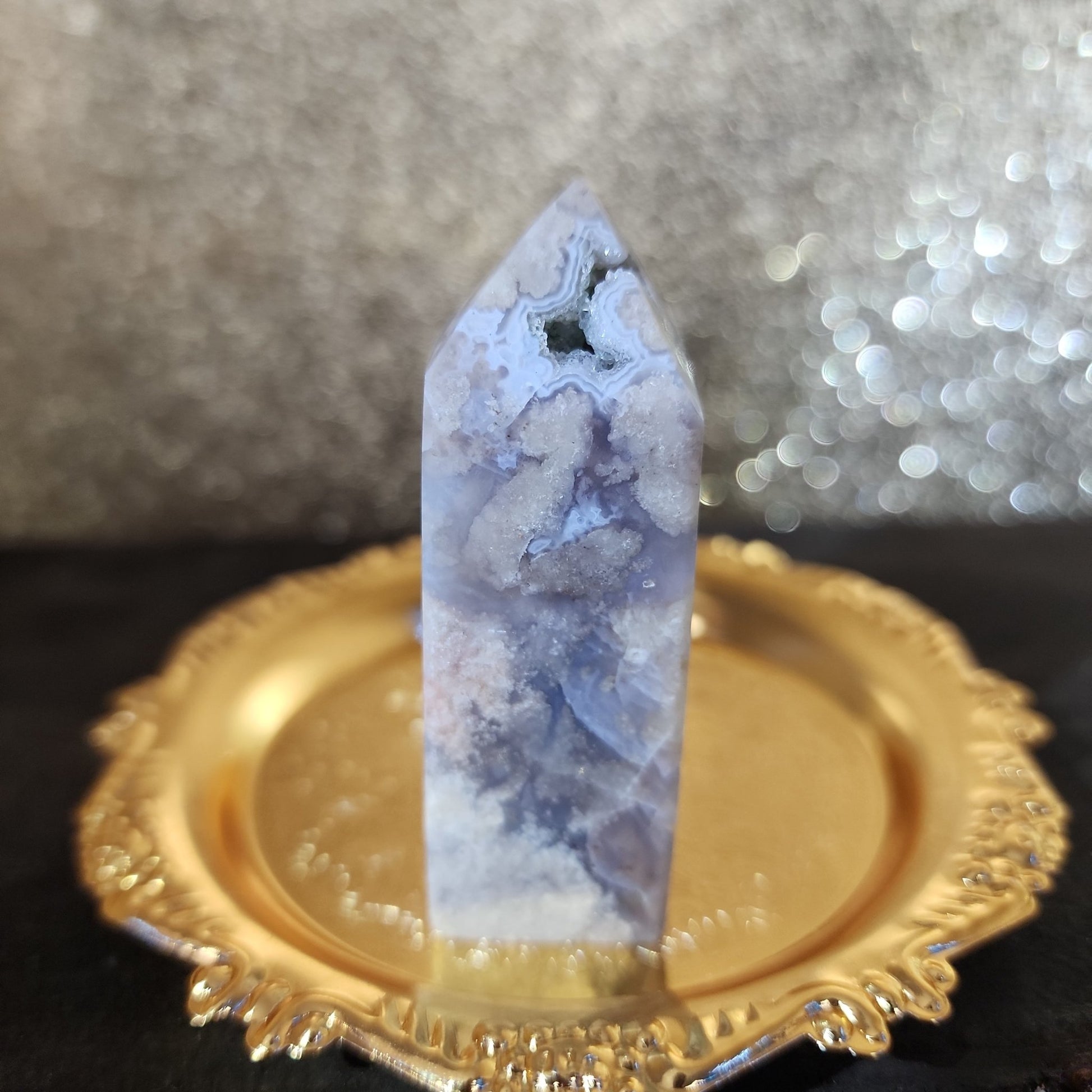 Blue Agate Tower - MagicBox Crystals