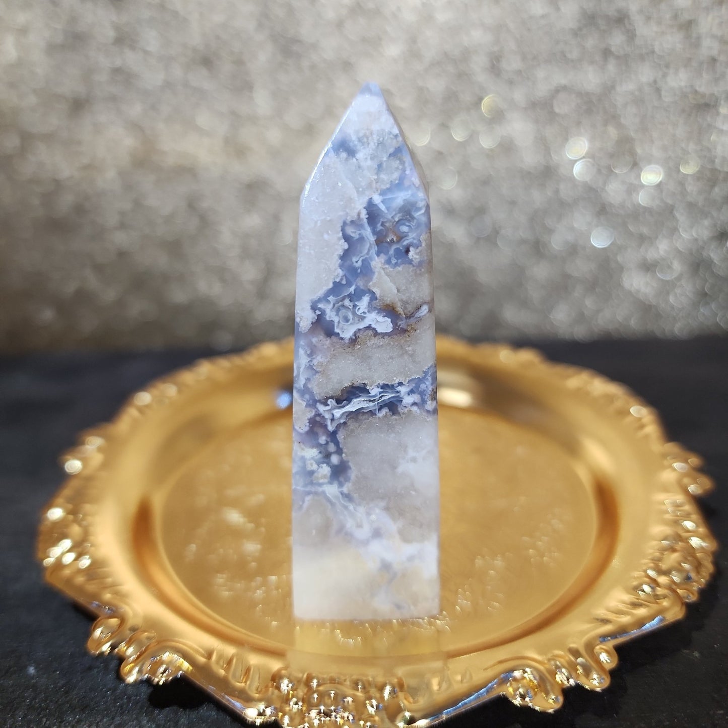 Blue Agate Tower - MagicBox Crystals