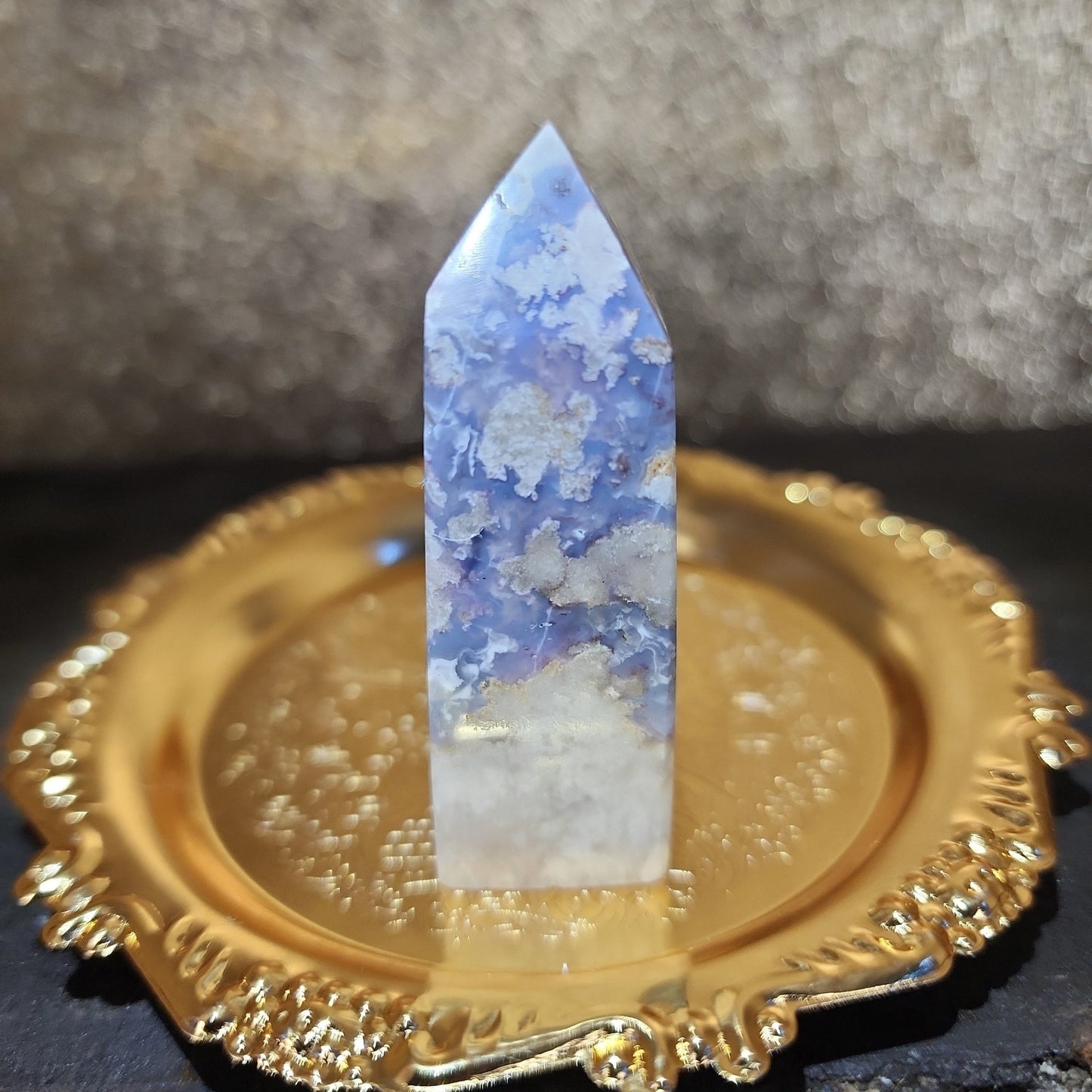 Blue Agate Tower - MagicBox Crystals