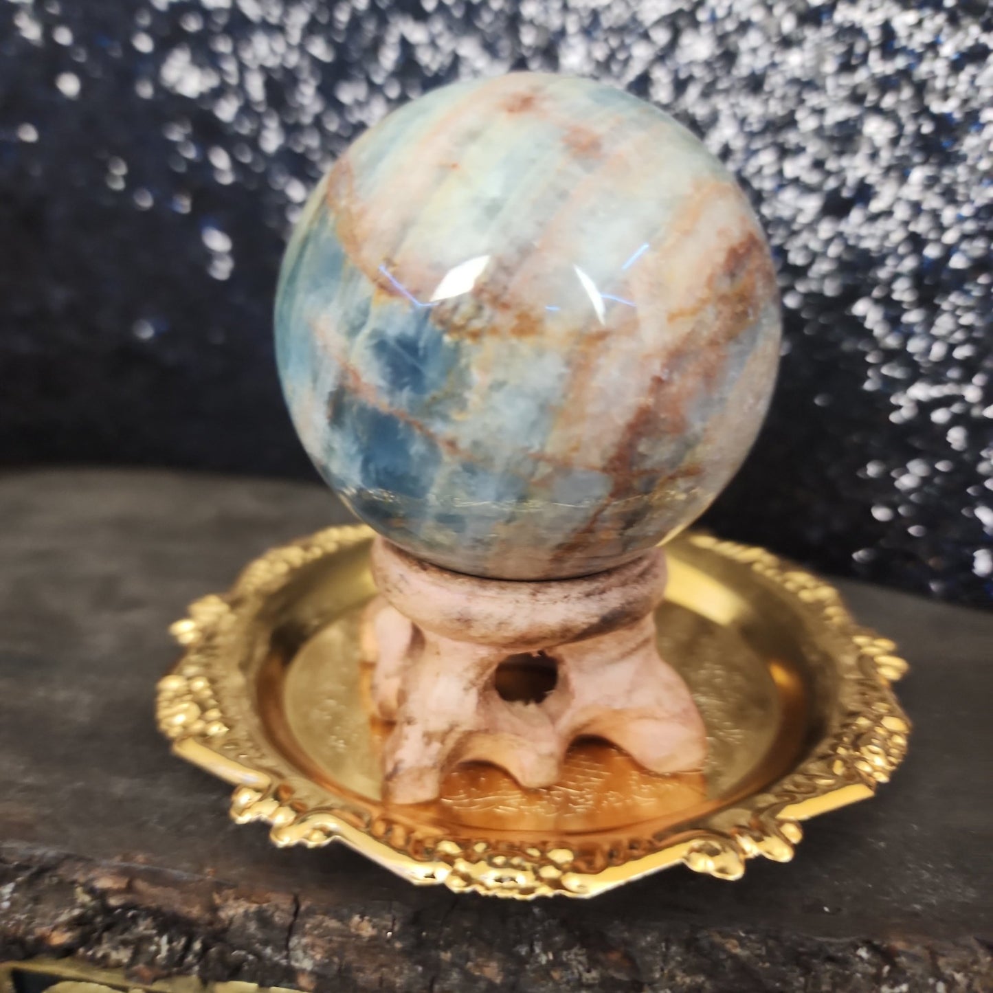 Blue Onyx Sphere - MagicBox Crystals