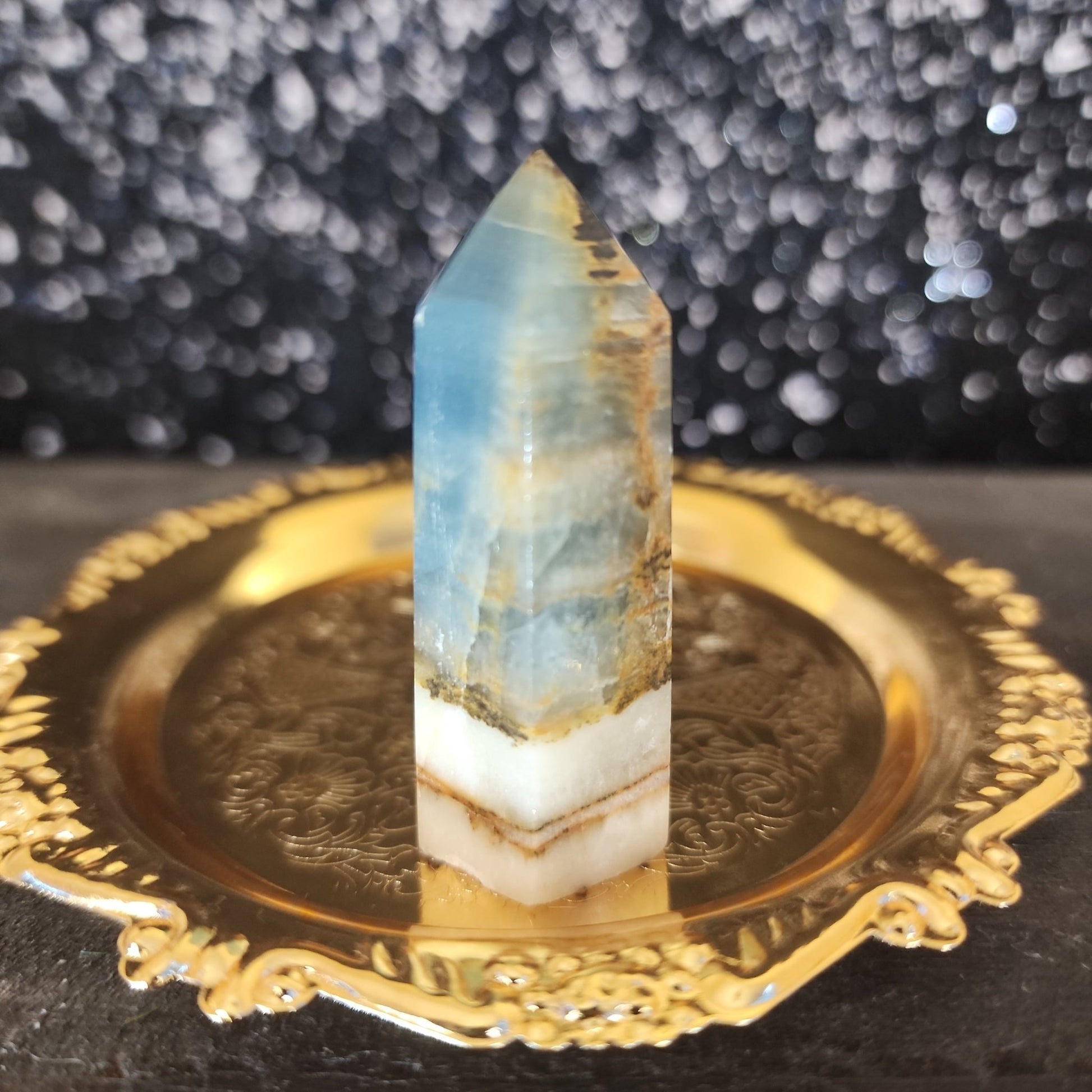 Blue Onyx Tower - MagicBox Crystals