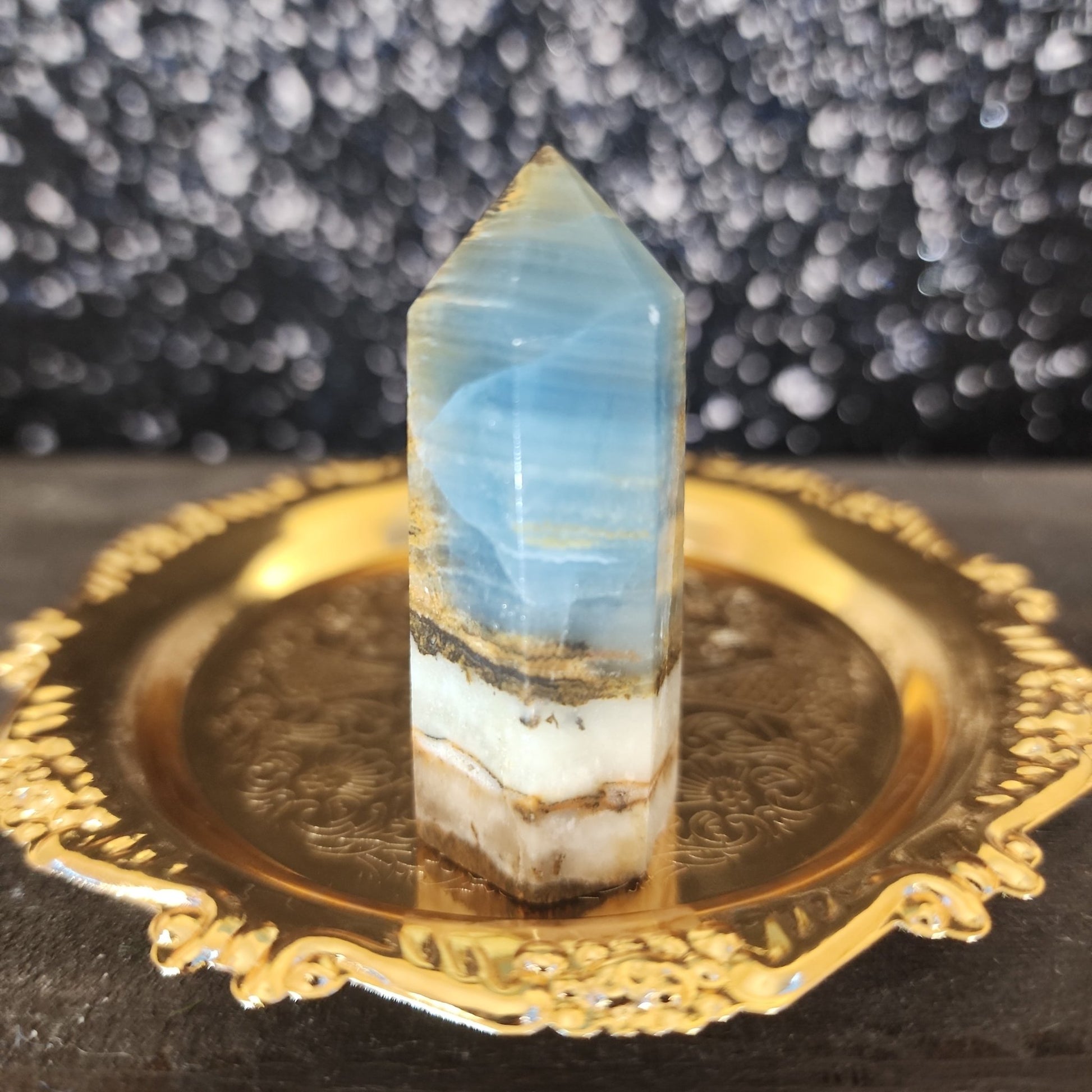 Blue Onyx Tower - MagicBox Crystals