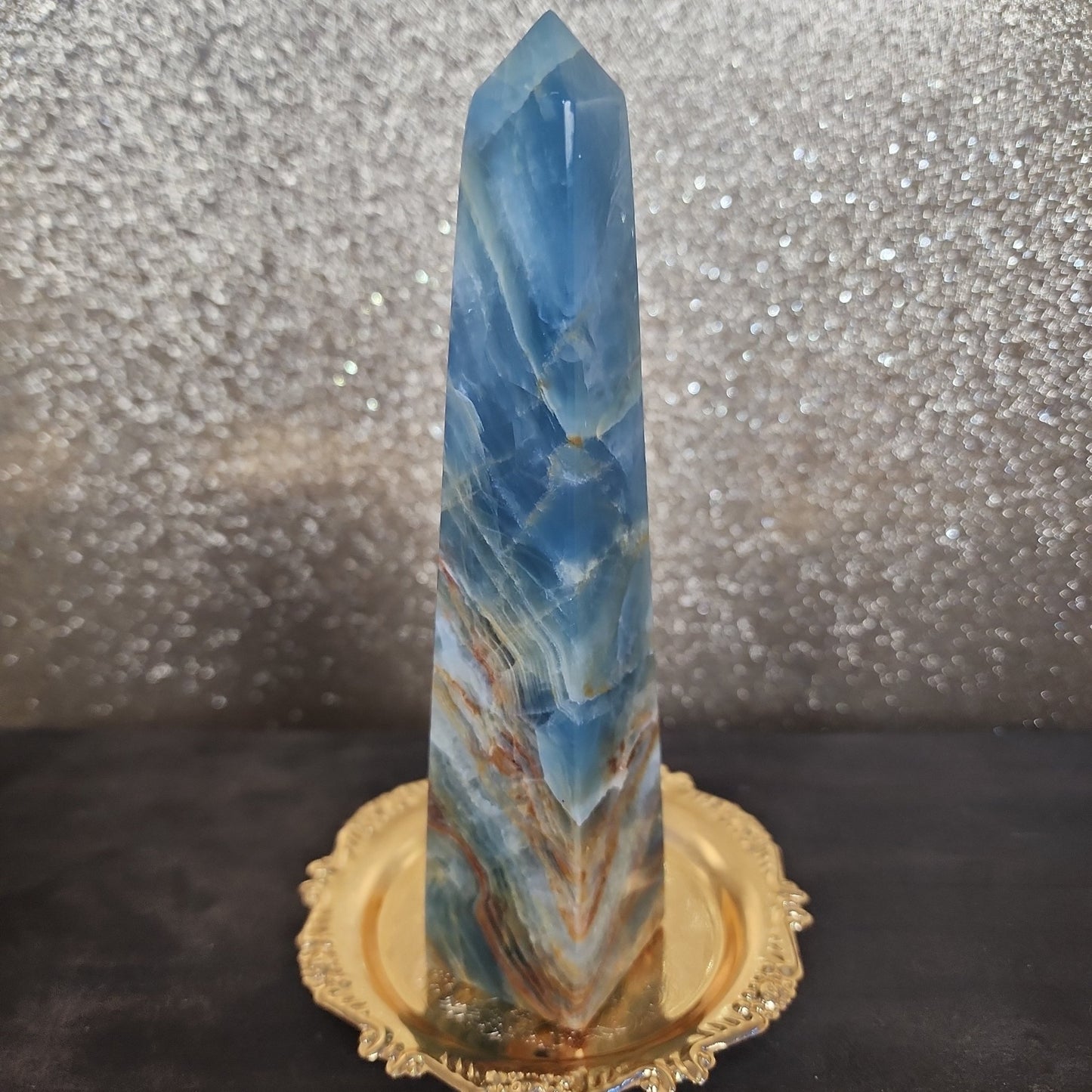 Blue Onyx Tower - MagicBox Crystals