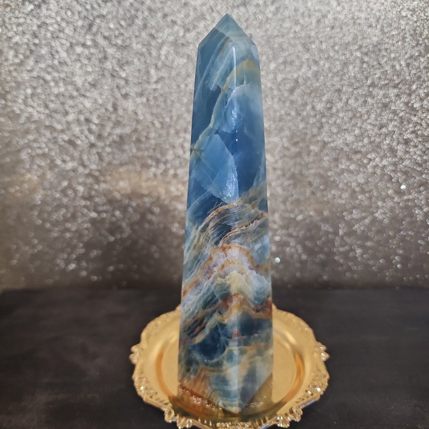 Blue Onyx Tower - MagicBox Crystals