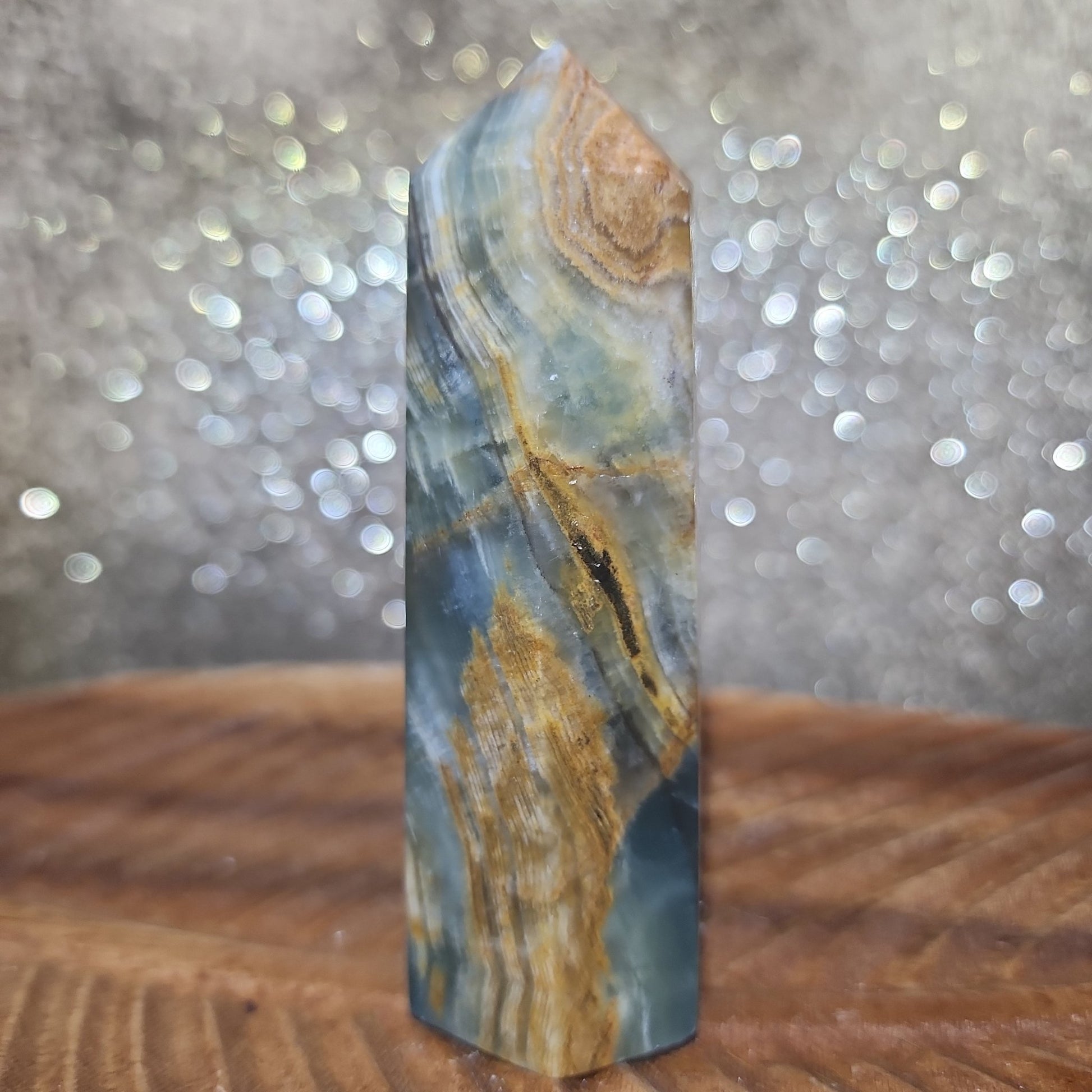 Blue Onyx Tower - MagicBox Crystals