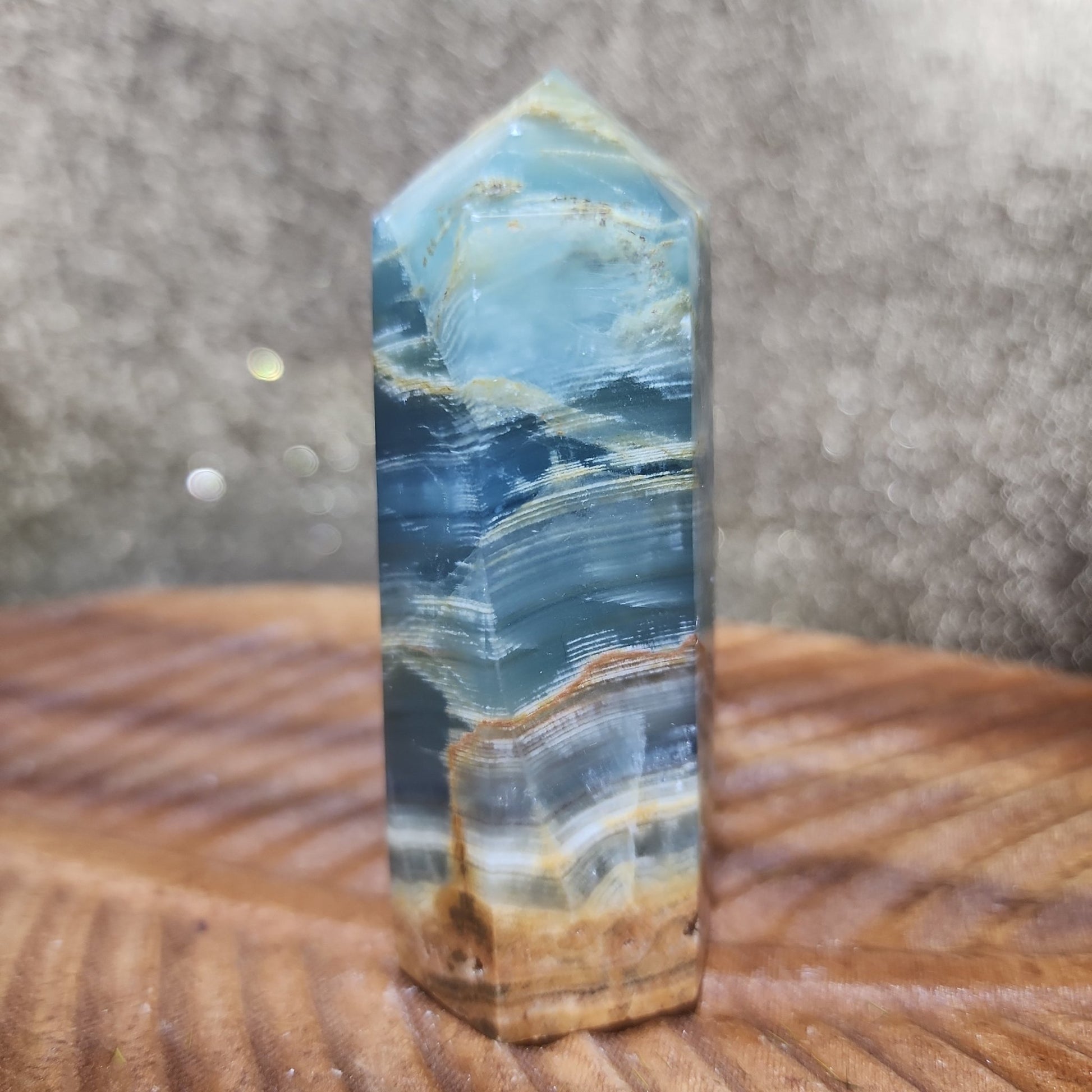 Blue Onyx Tower - MagicBox Crystals