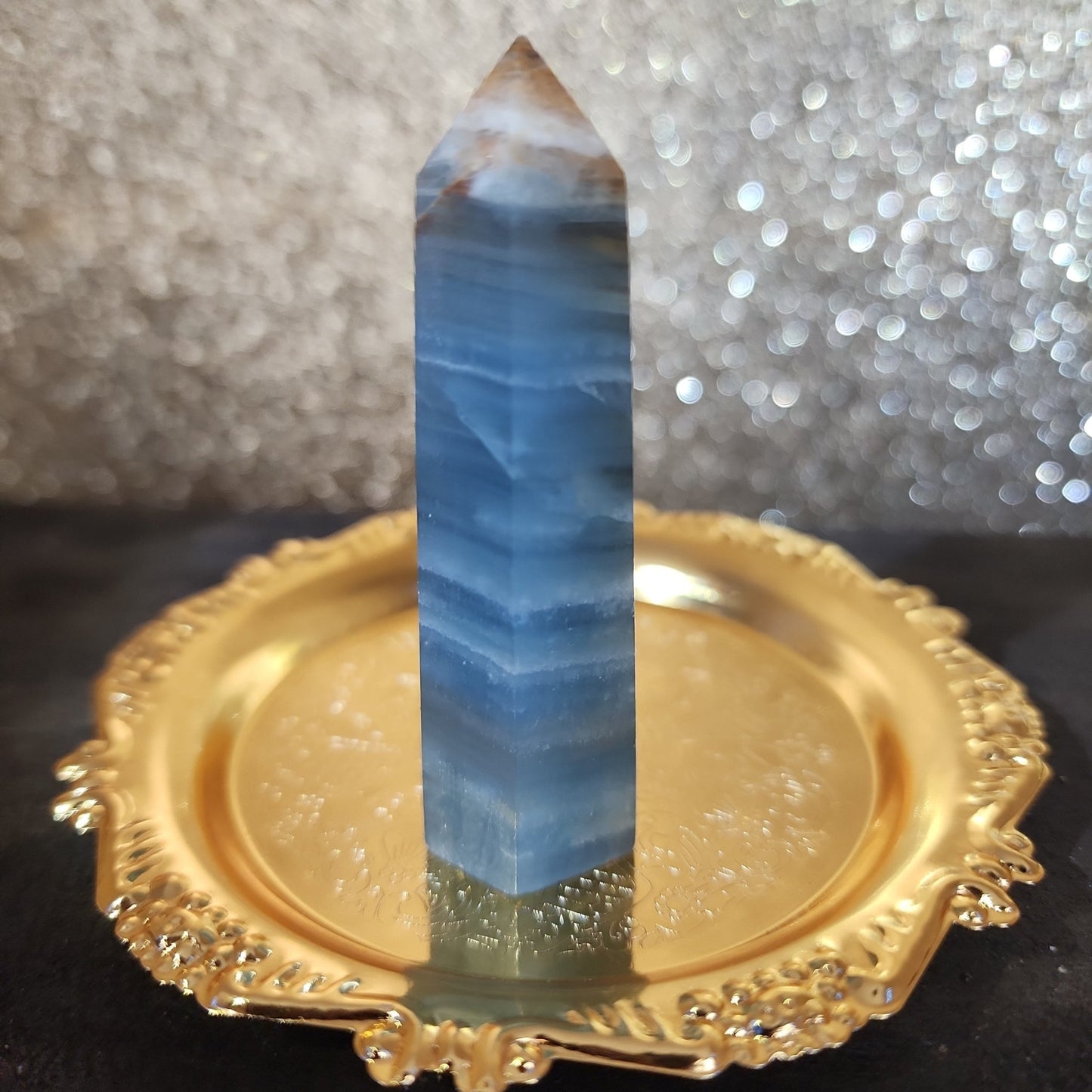 Blue Onyx Tower - MagicBox Crystals
