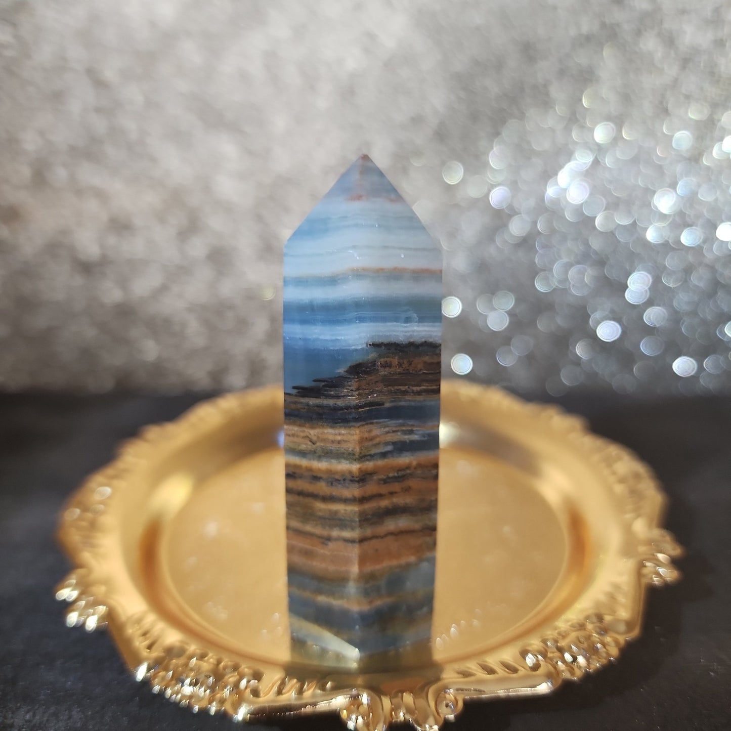 Blue Onyx Tower - MagicBox Crystals