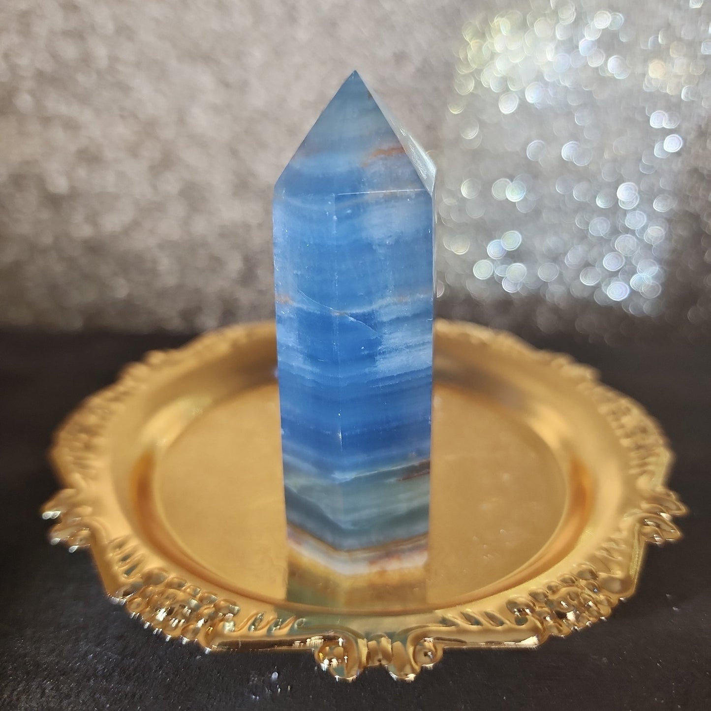 Blue Onyx Tower - MagicBox Crystals