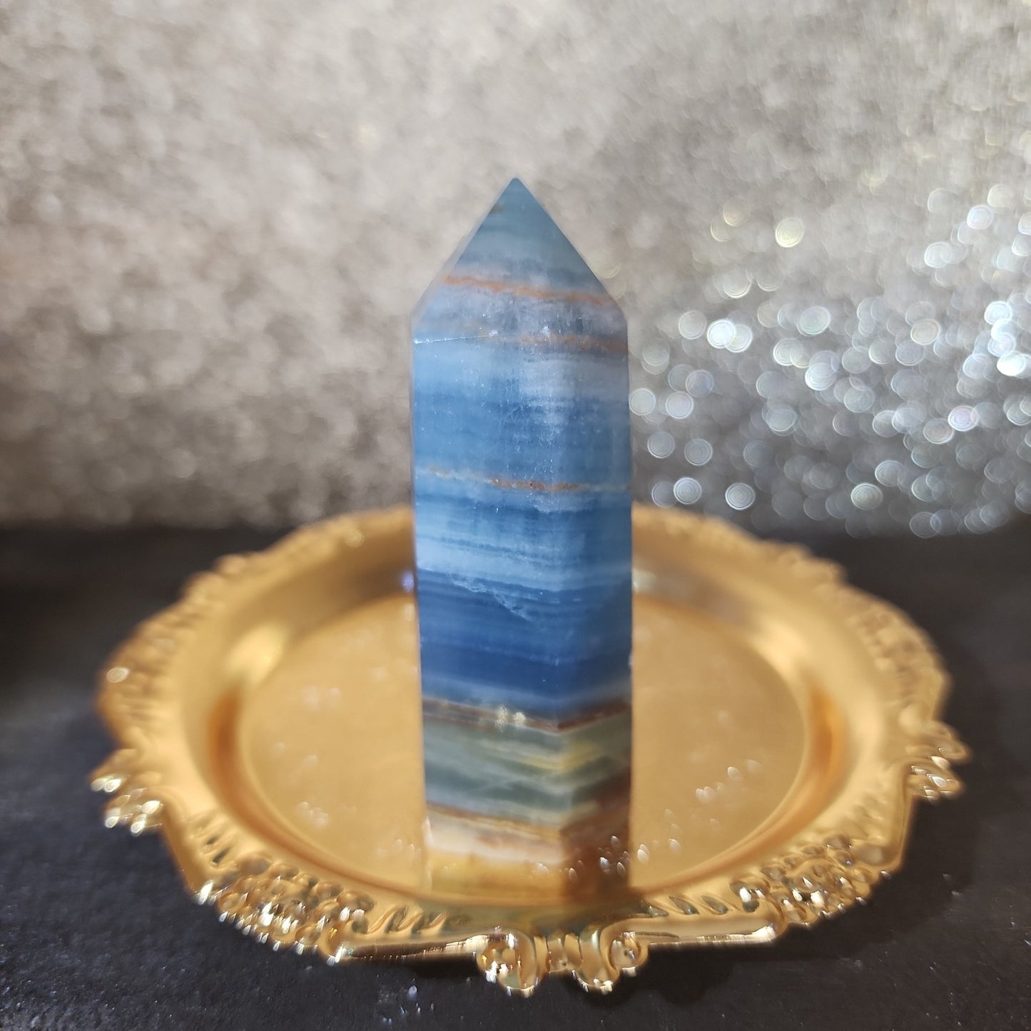 Blue Onyx Tower - MagicBox Crystals