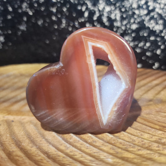 Carnelian Agate Heart - MagicBox Crystals