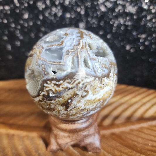 Chocolate Calcite Agate Sphere - MagicBox Crystals