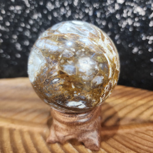 Chocolate Calcite Agate Sphere - MagicBox Crystals