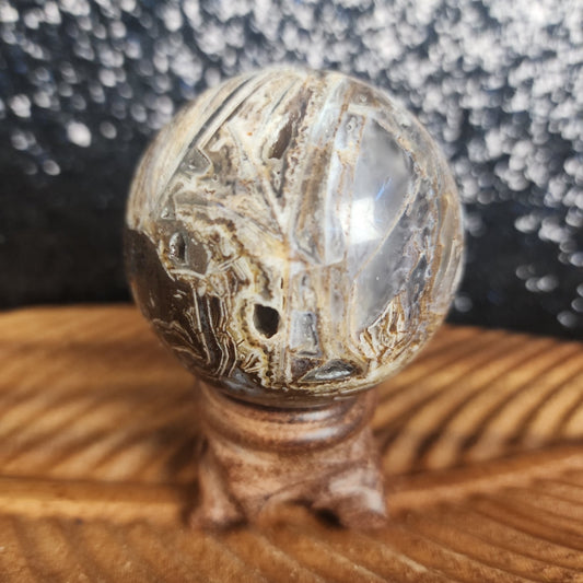 Chocolate Calcite Agate Sphere - MagicBox Crystals