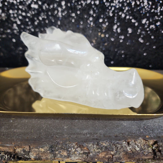 Clear Quartz Dragon Head