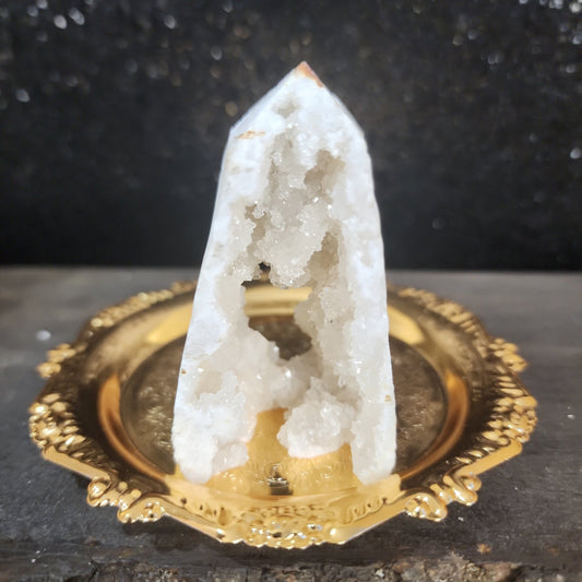 Clear Quartz Druzy House