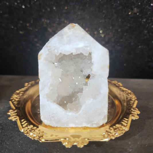 Clear Quartz Druzy House