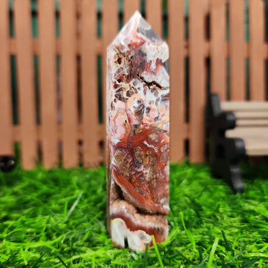 Crazy Lace Agate Tower - MagicBox Crystals