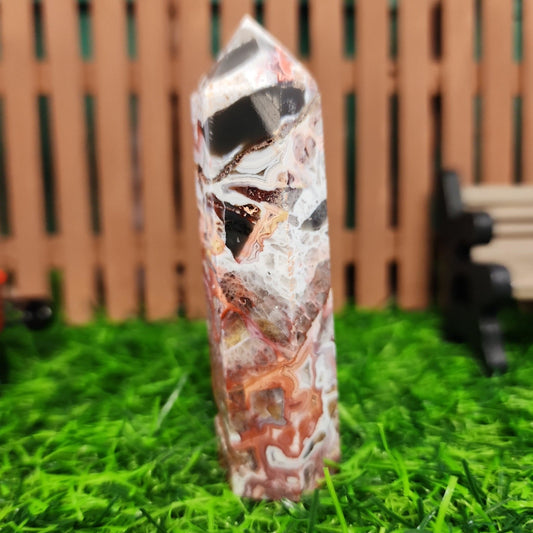 Crazy Lace Agate Tower - MagicBox Crystals