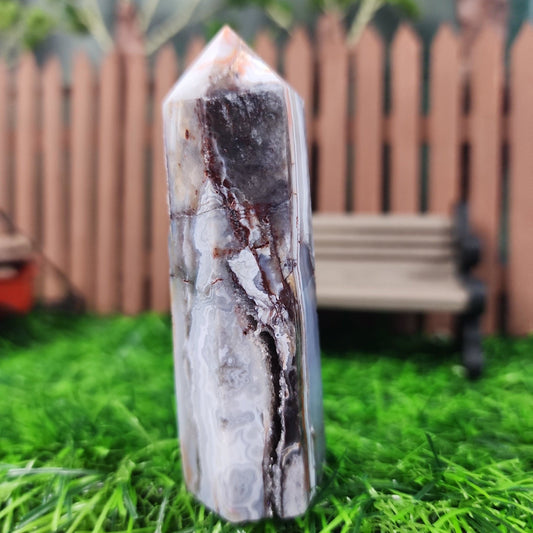 Crazy Lace Agate Tower - MagicBox Crystals