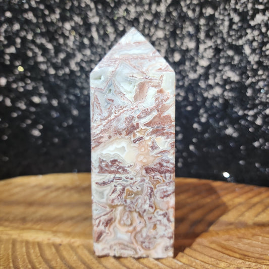 Crazy Lace Agate Tower - MagicBox Crystals