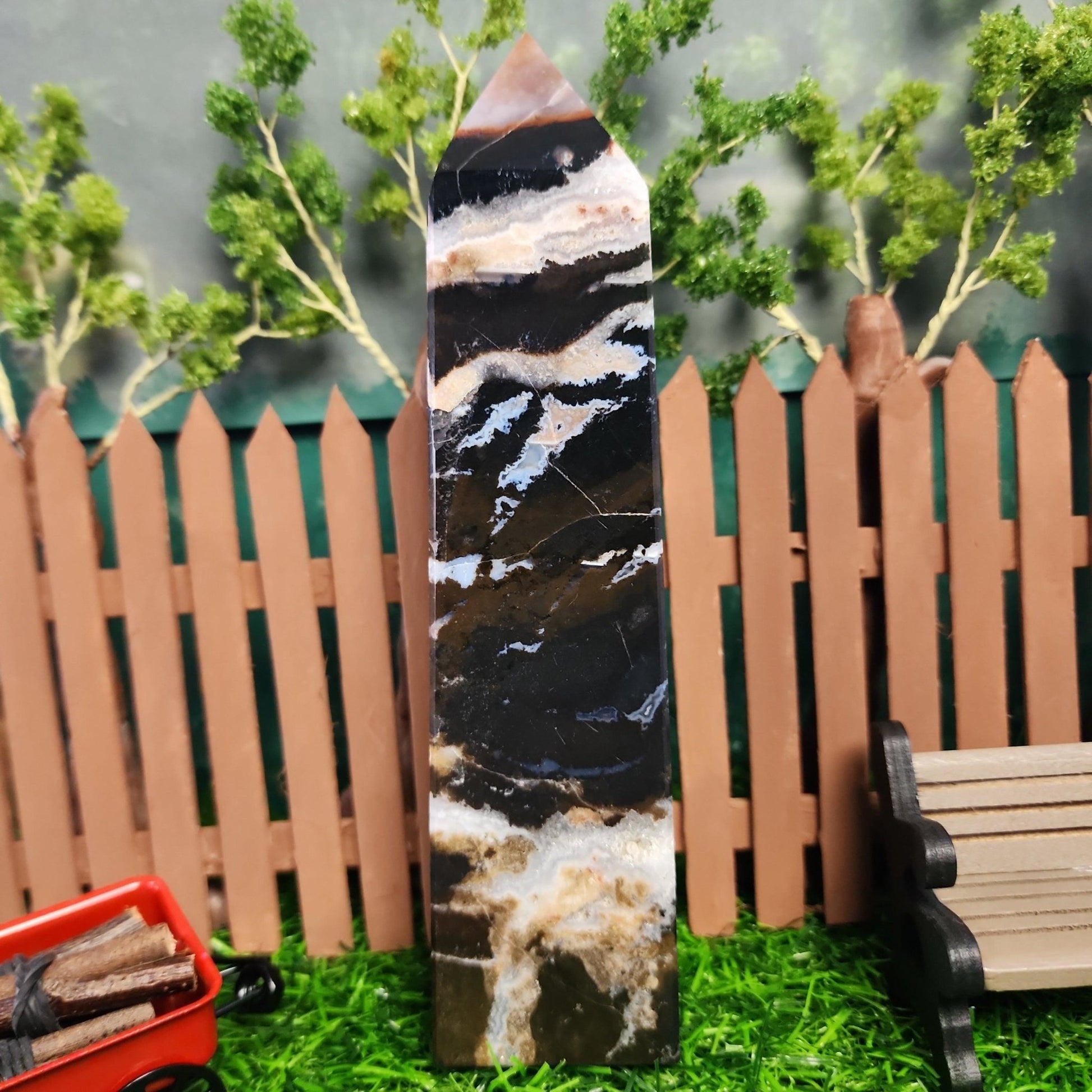 Dendritic Opal Tower - MagicBox Crystals